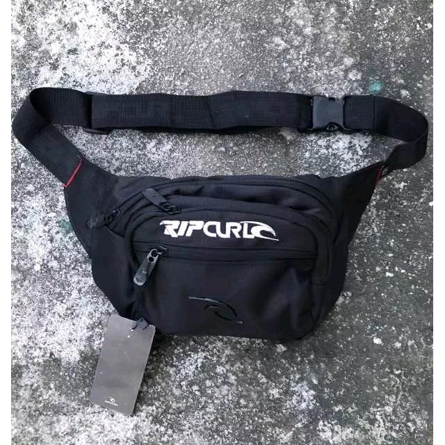 Ripcurl tas ripcurl waistbag ripcurl tas pinggang ripcurl tas selempang ripcurl premium Pria Hitam