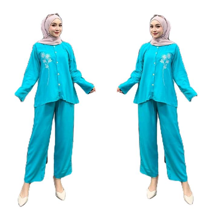 Setelan Atasan Tunik India Lengan Panjang Berbagai Varian Warna Terlaris Baju Cantik Lengan Karet Ce