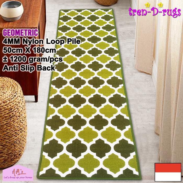 Tren-D-rugs karpet keset alas geometris dapur panjang lorong 50x180