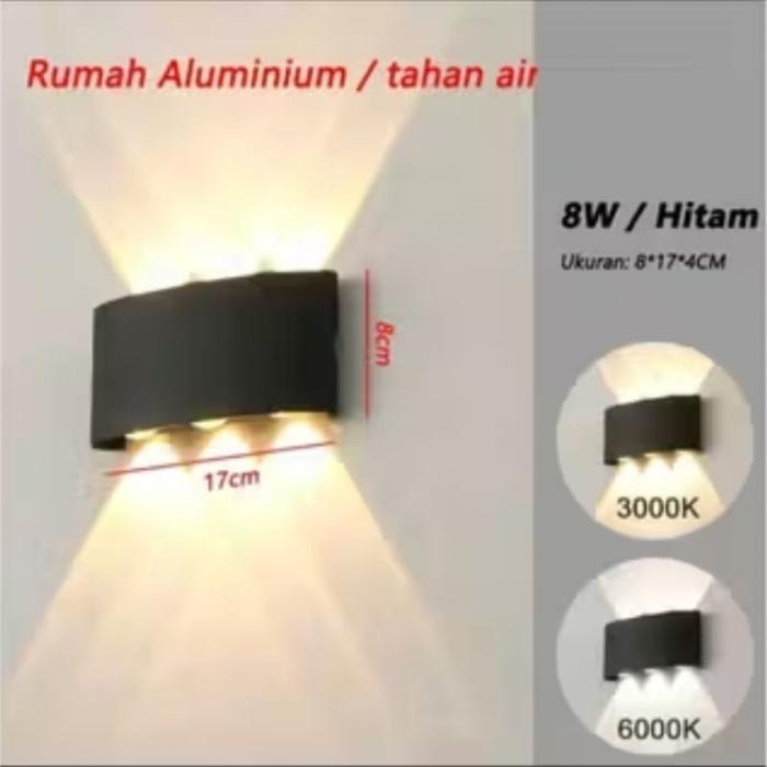 Lampu Dinding LED Outdoor / Indoor 2 Arah Minimalis
