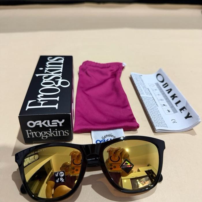 Oakley Frogskins Polished Black Prizm 24K Gold Original