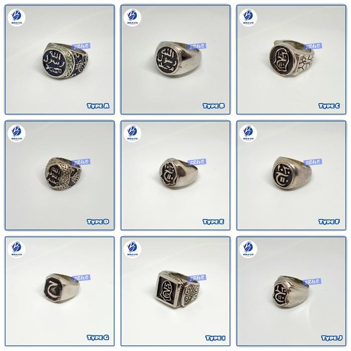 Cincin Perak Alpaka Cincin Tauhid Cincin Darkah Cincin Terompah Asli & Termurah