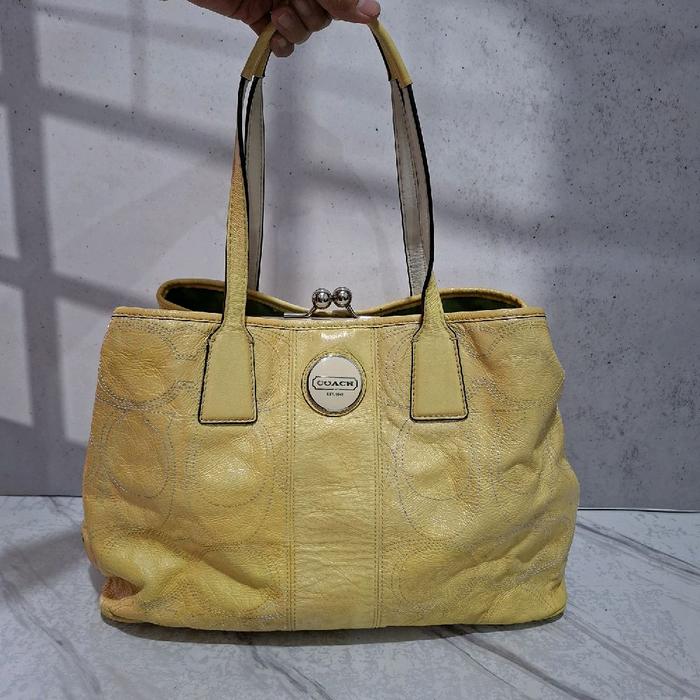 Tas Preloved Tote Shoulder Coc Behel Kulit Bordir