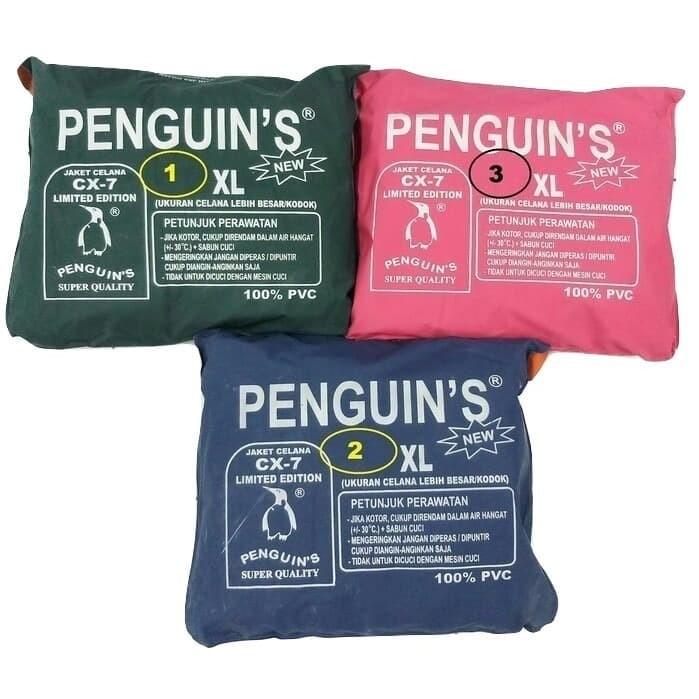 Jas Hujan Jaket Celana Merek Penguin's / Penguin CX7 / CX-7 / CX 7 L dan XL ORIGINAL Dapat digunakan