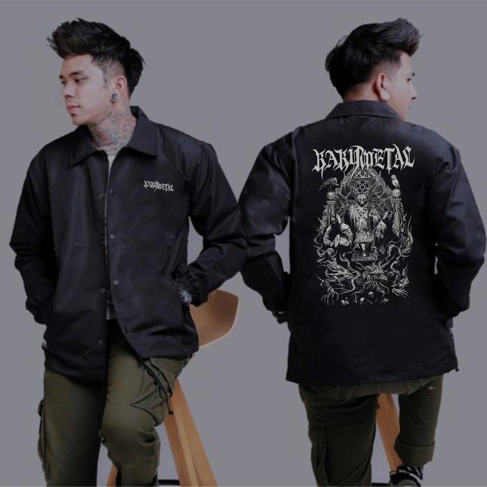 Yinyanks Jkt Coach Babymetal Parasut Waterproof Unisex Bahan Taslan, J'N, Adem, Nyaman Keren