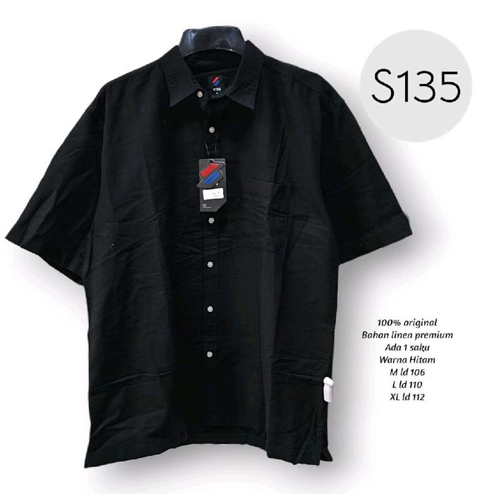 KEMEJA PRIA LENGAN PENDEK BAHAN LINNEN BY S135