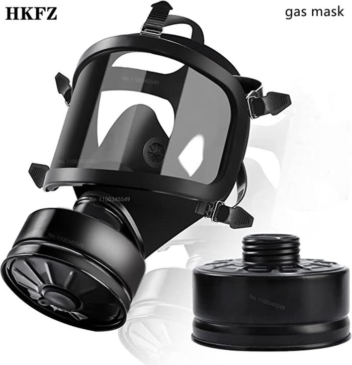 Full face gas mask chemical respirator filter self-priming mask