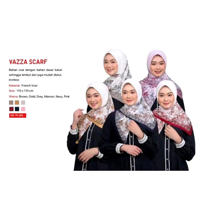 Zoya Jilbab Hijab Kerudung Segiempat motif premium _Vazza Scraf