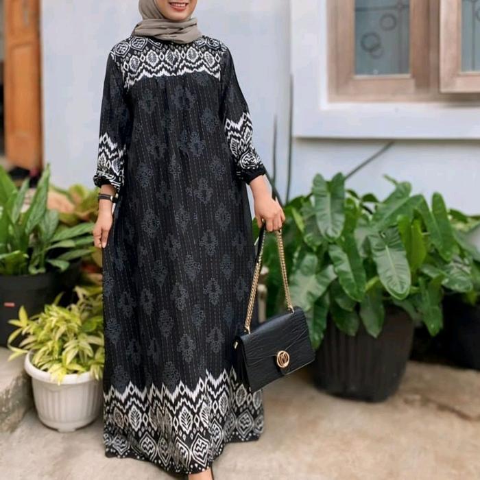 GAMIS ETNIK, GAMIS MOTIF ETNIK, GAMIS RAYYON ETNIK VIRAL