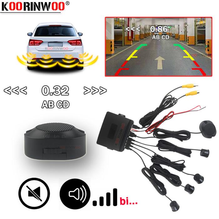 Koorinwoo Dual Core CPU Car Parking Assist Sensor Reverse Radar Video