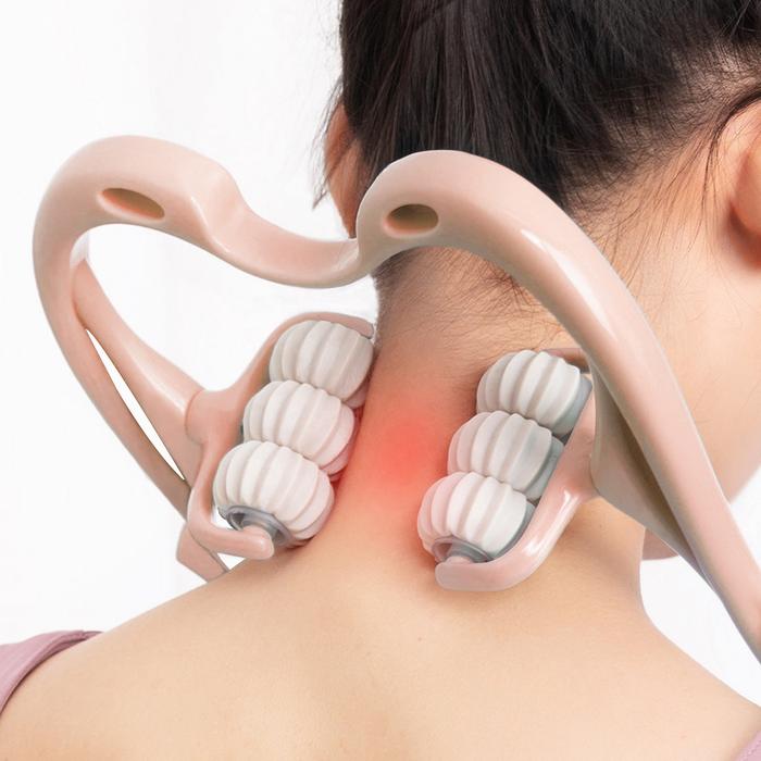 Neck Massager 6 Ball Massage Point Roller Massager Neck Pain Relief