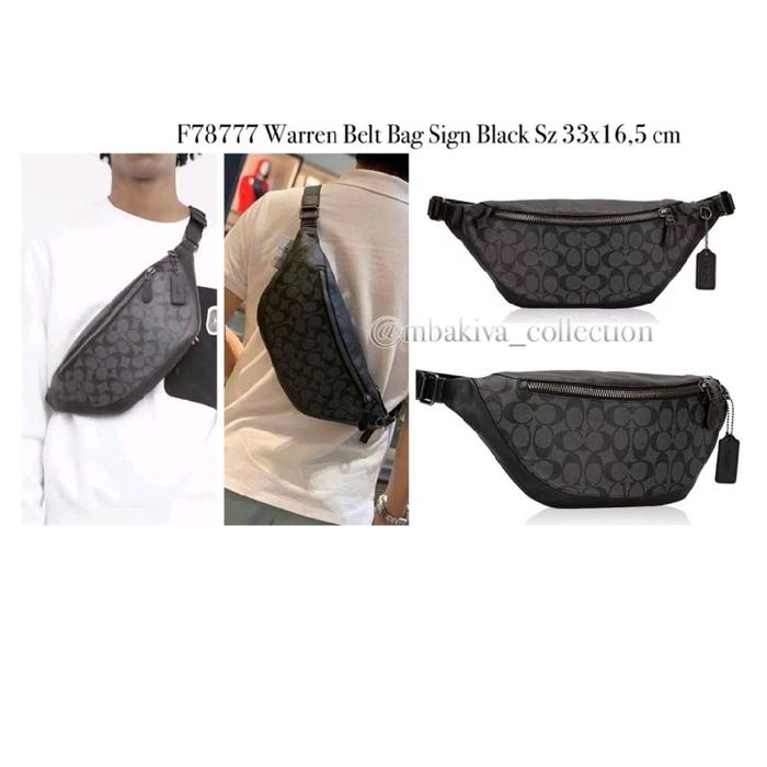 F78777 Warren Belt Bag Sign Black