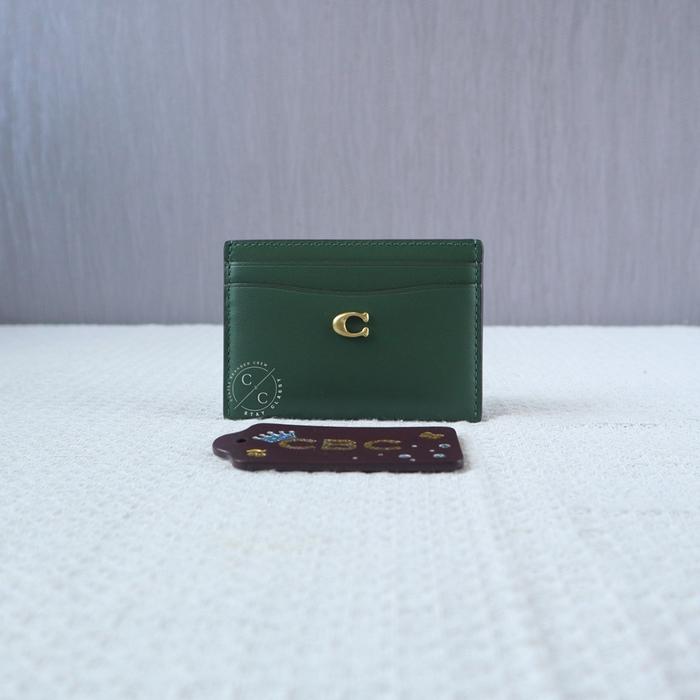 (READY NEW) Essential Card Case Refined Calf Leather Hunter Green
