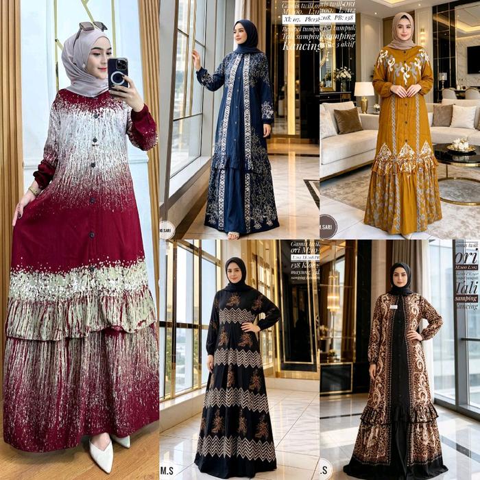 Gamis Twill orignal motif baru. Gamis twill ori pekalongan