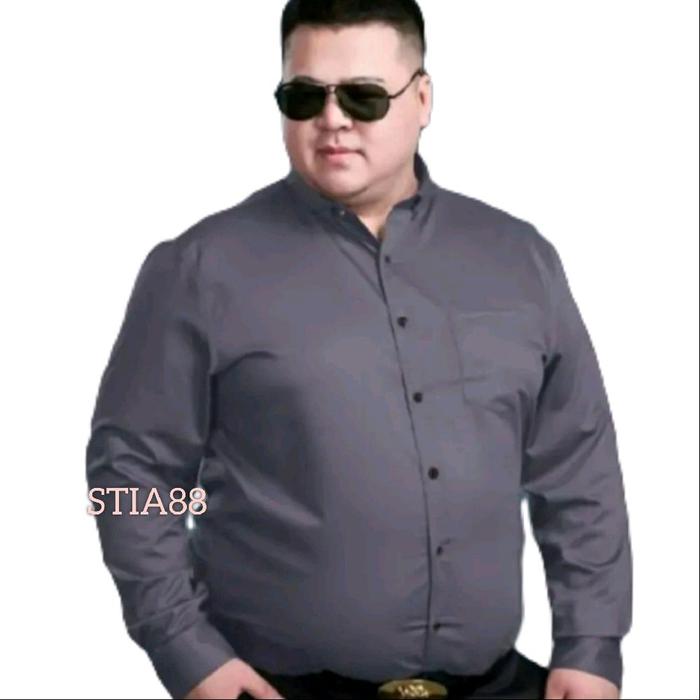 Kemeja abu abu jumbo Kemeja abu abu jumbo pria Kemeja abu jumbo cowok Kemeja abu abu big size pria K