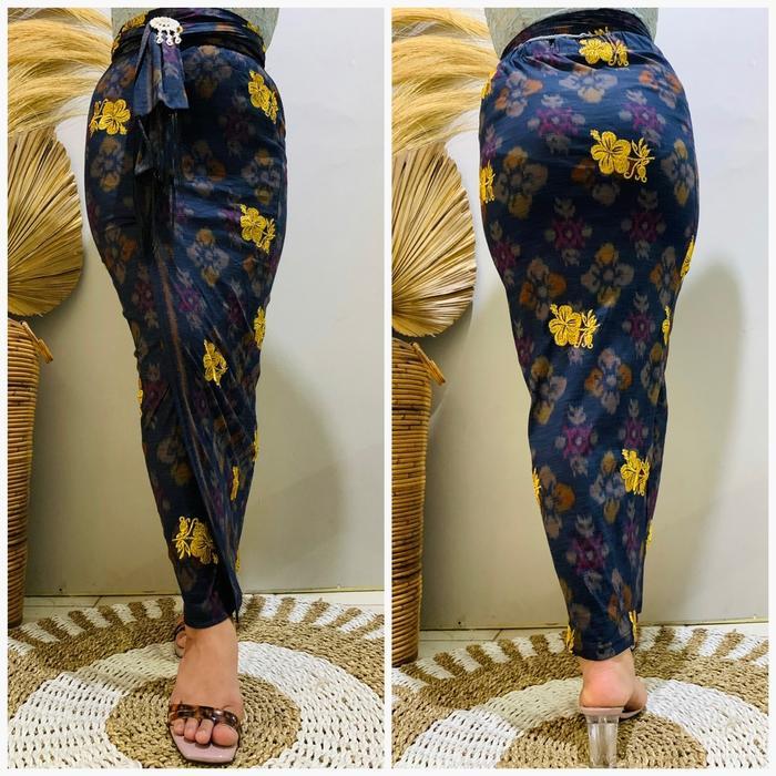Terlaris Kamen Katun Straith Motif Seseh Endek Lasem Set Selendang Bordir Pucuk Good Quality