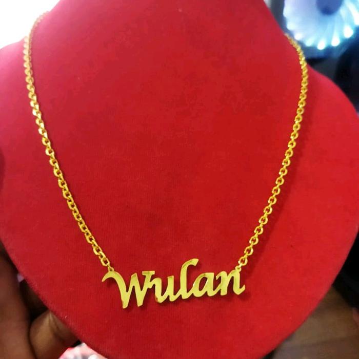 Kalung Nama Dewasa / Kalung Nama lapis Emas