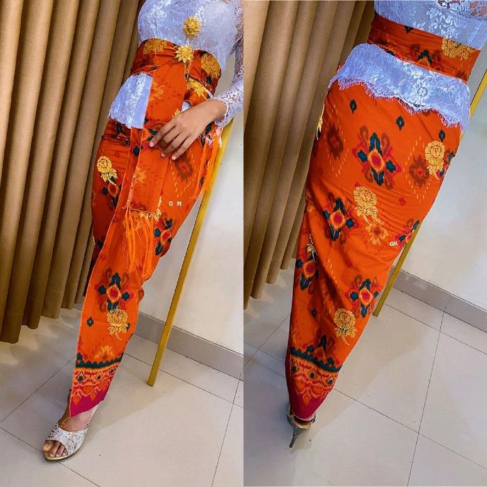 Katun Endek Tretes Sugeng jumputan set selendang