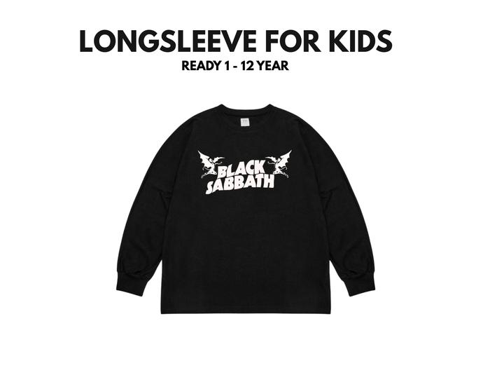 Kaos anak longsleeve Black Sabbath - kaos band metal lengan panjang - kaos anak laki - laki dan pere