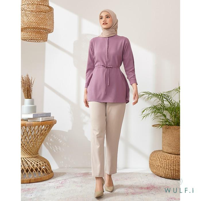 A✉JW WULFI ATASAN TUNIK FUNDAMENTAL LILAC / KEMEJA TUNIK LILAC /TUNIK JUMBO G✪M2