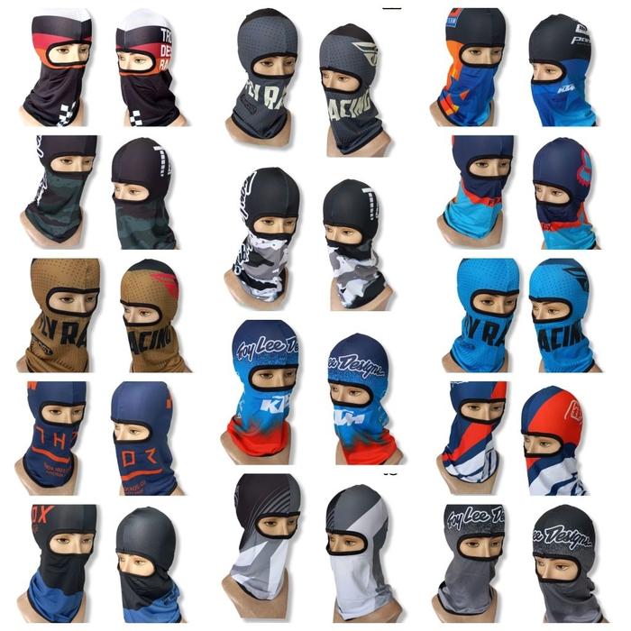 PCBL5 Balaclava Masker Ninja PC Printing Topeng topi Lapis Helm Sepeda Motor cross downhill mtb trai