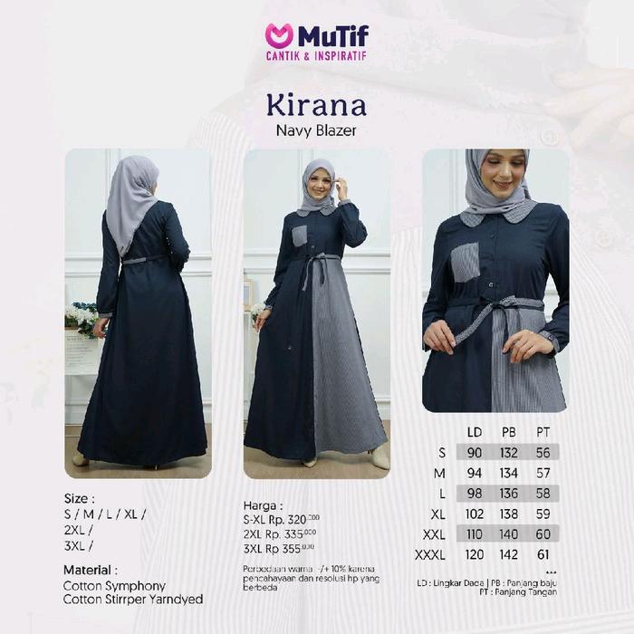 MUTIF GAMIS KARINA NAVY GAMIS DEWASA MUTIF