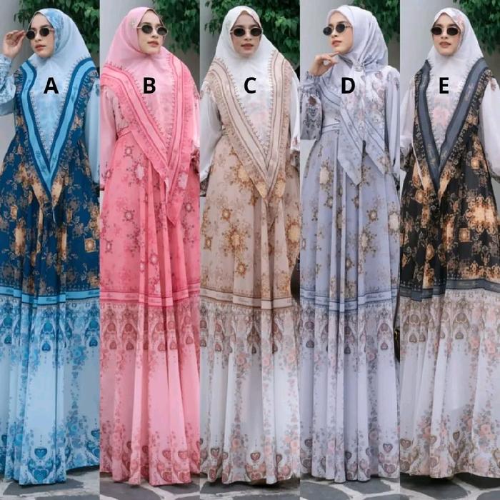 ANORA SERIES BY MARIANI FASHION ANORA SET KHIMAR MARIANI