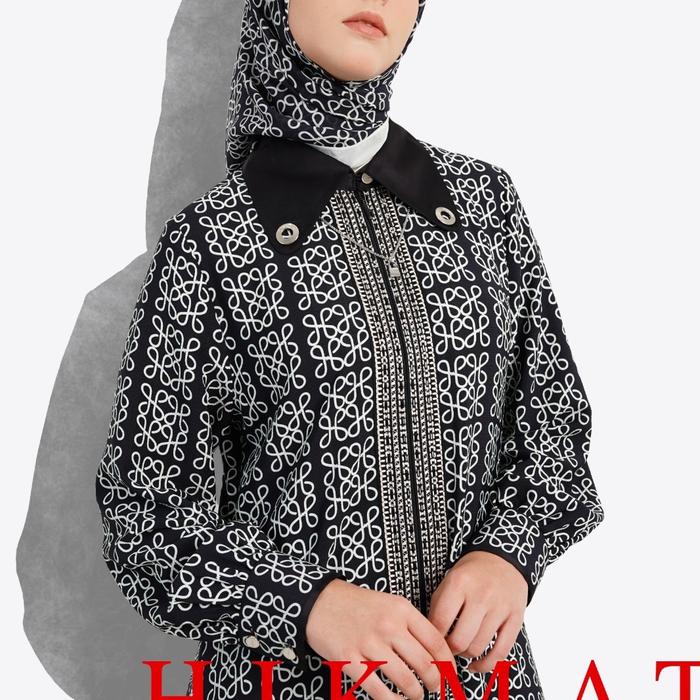 Abaya Hikmat Wanita Ori A 6675-02 Black