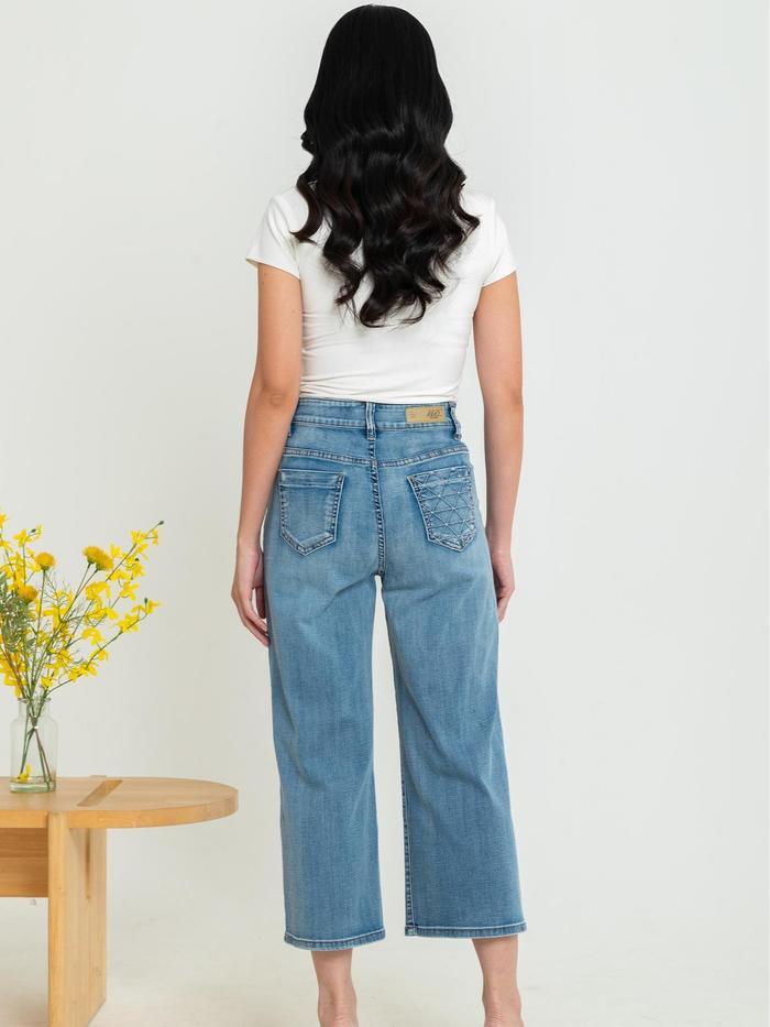 SALE Celana Jeans Kulot 7/9 C118 CAP 2023 Wanita Stretch Nyaman Panjang 82cm-83cm Model Cutbray Boyf