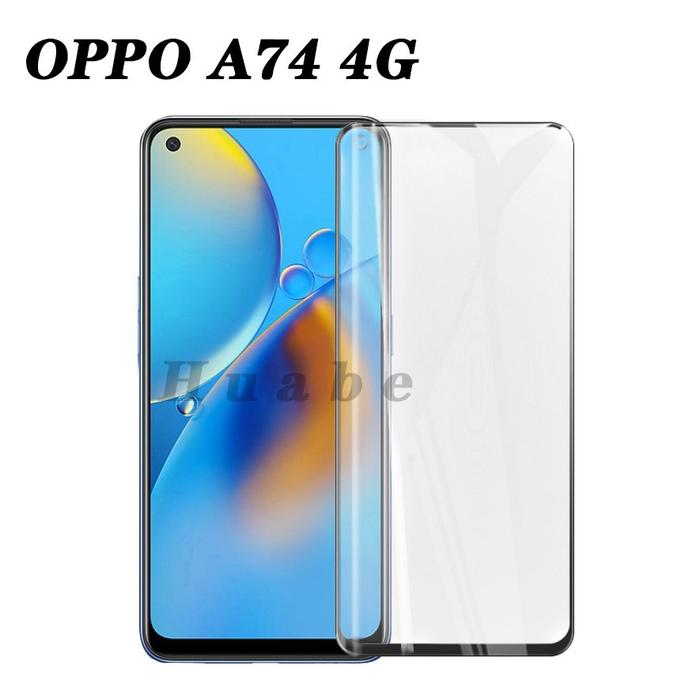 Tempered glass OPPO A74 2021 for Anti gores kaca bening - 9H