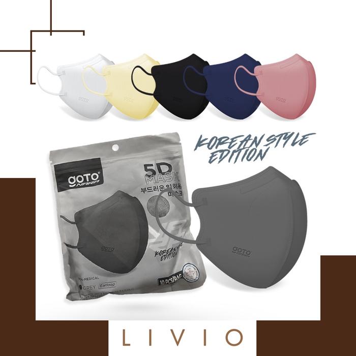 Goto Nara Masker Duckbill 4 Ply Face Mask 5D Earloop Kesehatan 4Ply