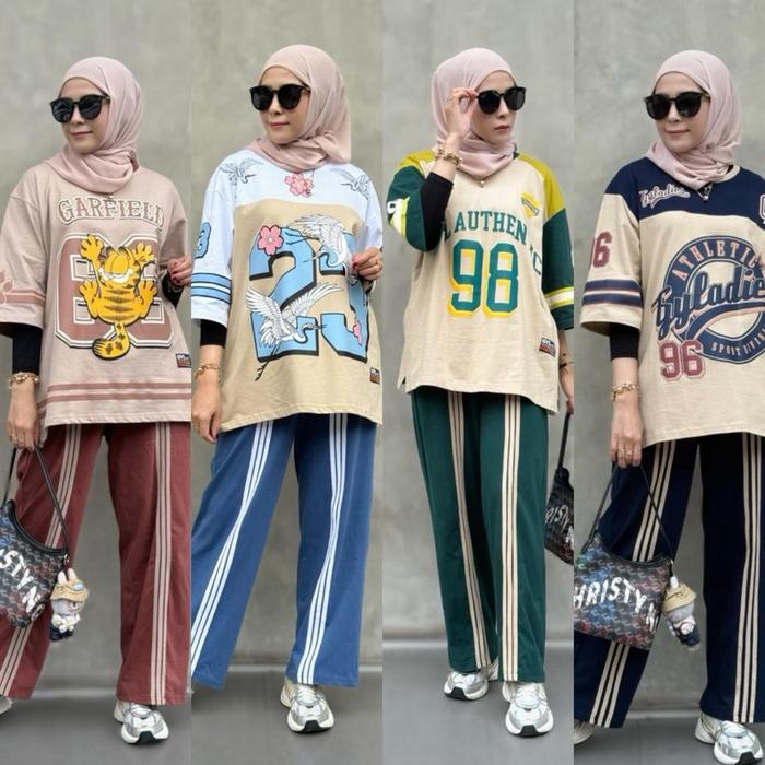 Setelan celana number gyl authentic , setelan celana gyl authentic set top number oversize gyl authe