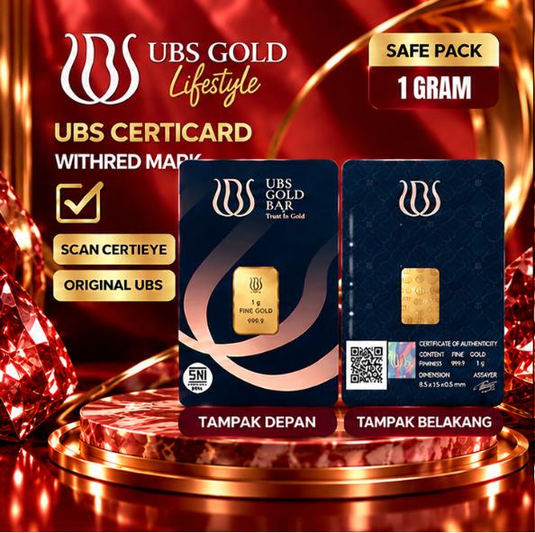 Logam Mulia Emas UBS 1gr PRESS QR CODE (MULUS) BISA COD