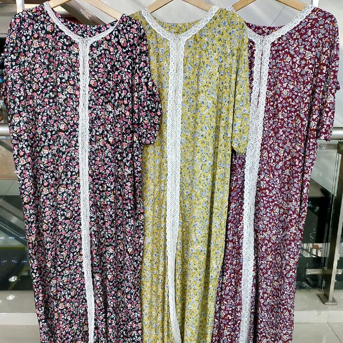 Longdress Aisyah Nafra by Qonita batik, longdress busui friendly, bahan rayon premium