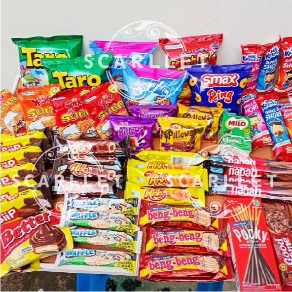 Box Paket Kado Hampers Snack Isi 50 Pcs Snack Natal Lebaran Kado Ulang Tahun Birthday Ultah Wisuda A