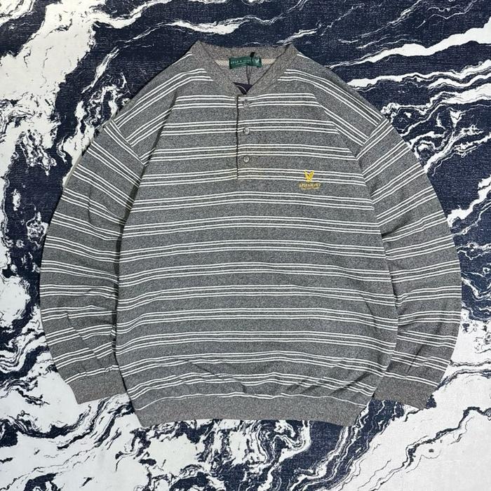 Lyle&scott stripe button crewneck