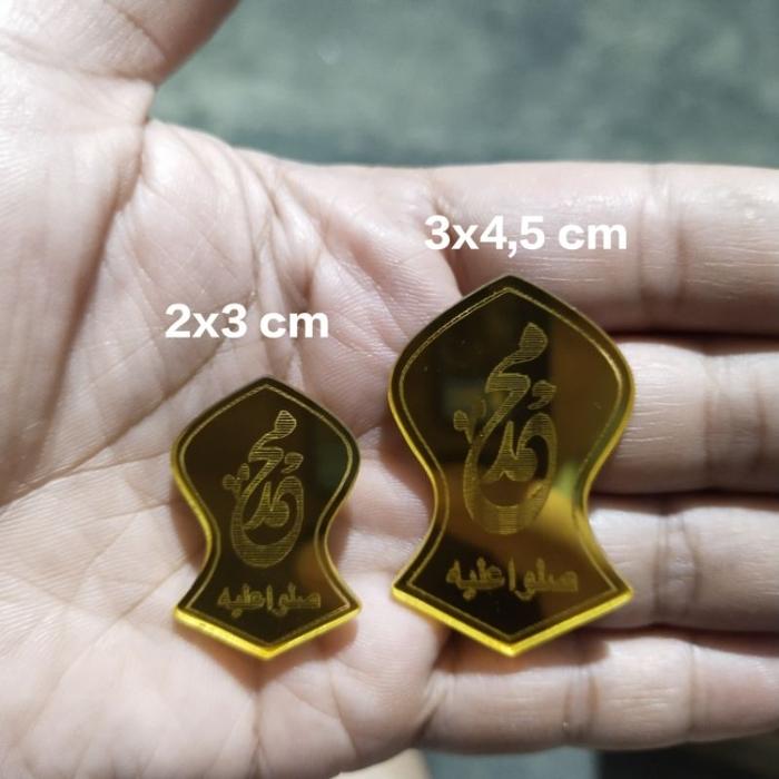 Bros pin dan magnet hijab logo terompah nabi warna emas