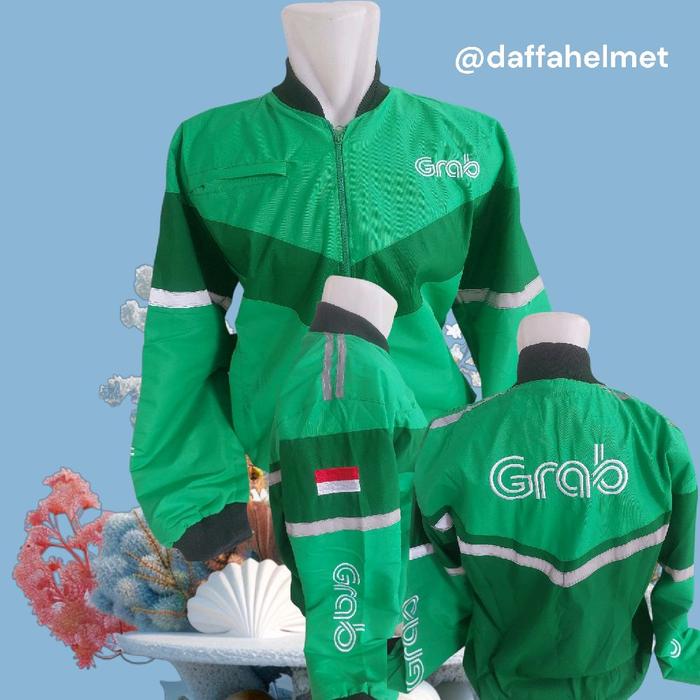 jaket grab bike 2019 bahan taslan