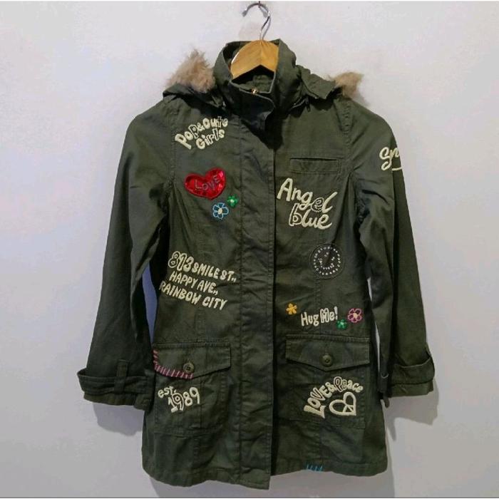 Angel Blue Military Parka Jacket