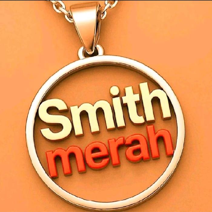 Smit Merah - Kalung Berbentuk Lingkaran dengan Desain Unik dan Warna Merah Menarik