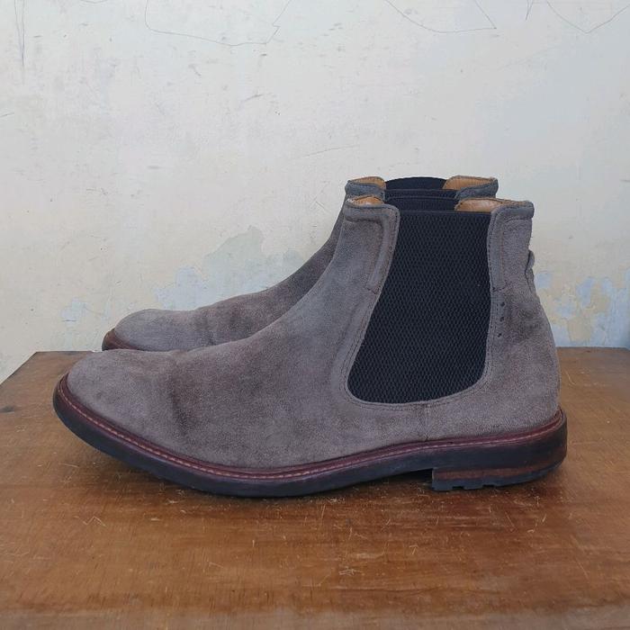 Sepatu Pria Chelsea Boots Floris Van Bommel Suede Grey Size 43