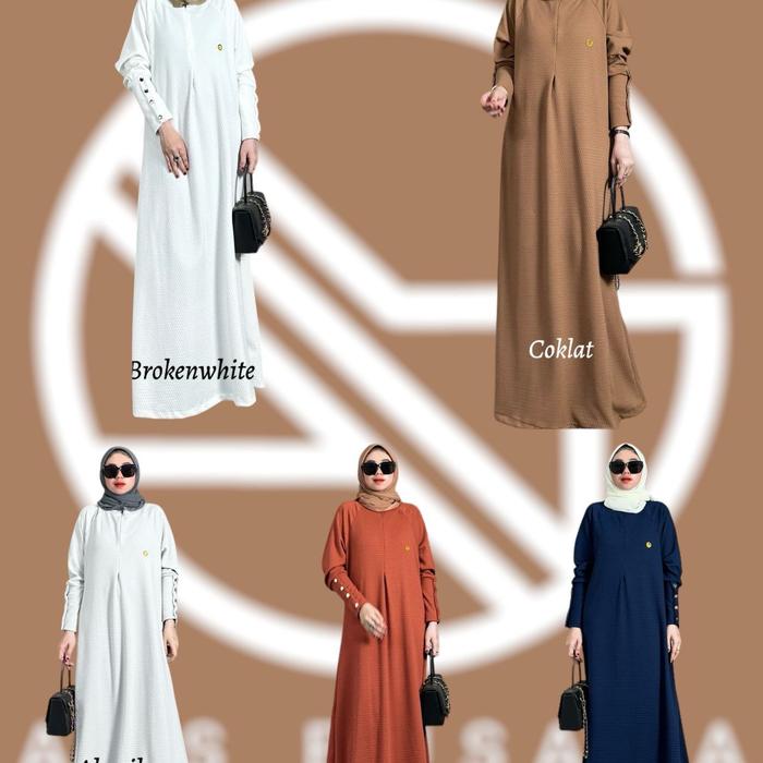 Gamis knit wafle series ans busana