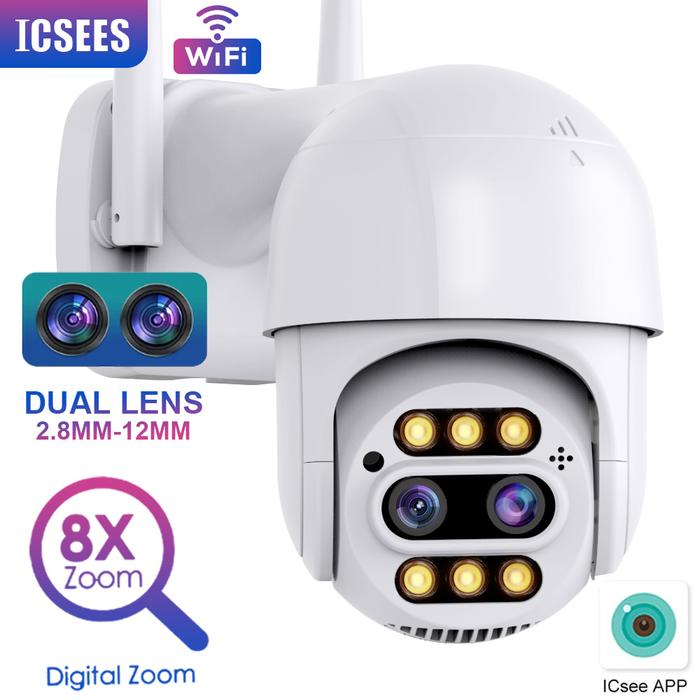 PTZ Camera 8X Digital Zoom 4K IP Camera Outdoor Waterproof IP66 2K