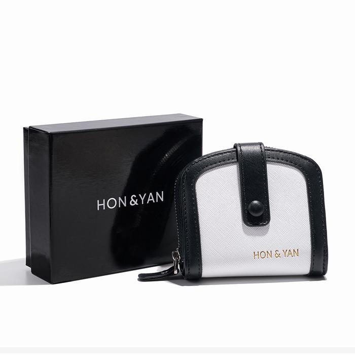 [TIKTOK EXCLUSIVE] HONYAN Dompet Wanita Vellin Short Wallet Dompet Koin Kulit Sintetis Berkualitas