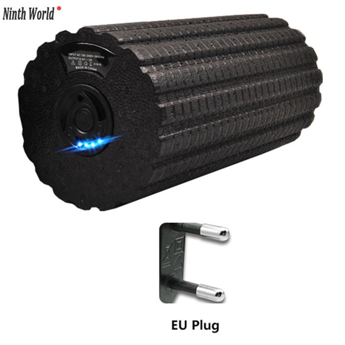 4-Speed Vibrating Electric Yoga Massage Foam Fitness Roller Backrest Leg Adjustment Massager for Mus