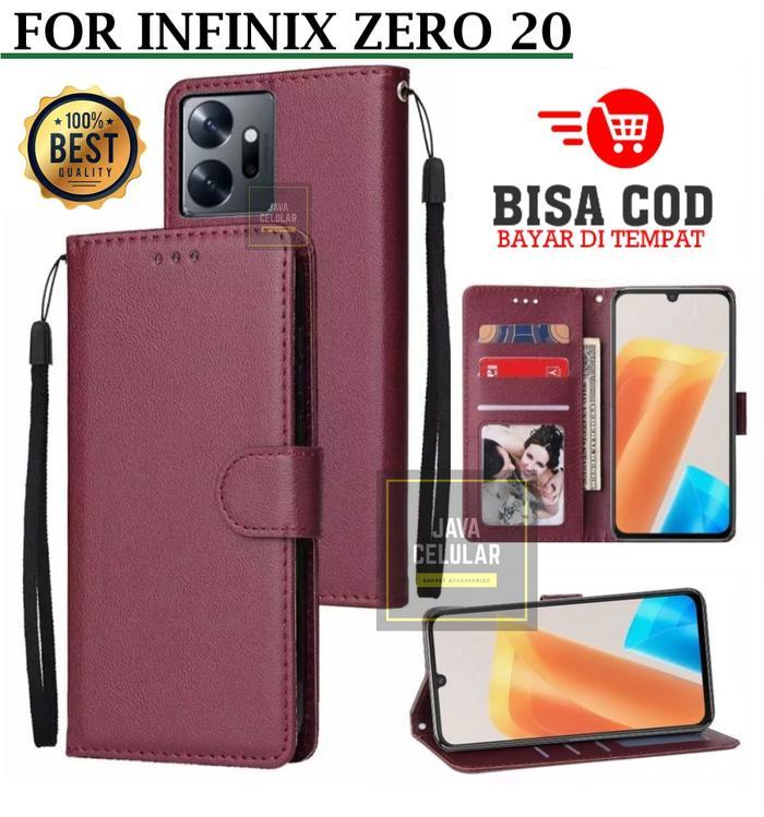 Flip Case Untuk Infinix Zero 20 Flip Case Kulit - Casing Dompet Case Wallet Leather Flip Case Premiu
