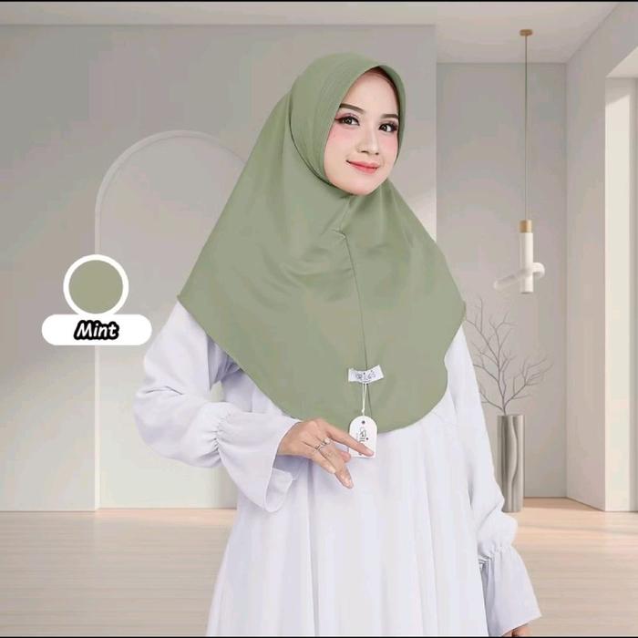 Hijab Bergo Ukuran M // Bergo Dewi // Hijab Instan Jersey Size M