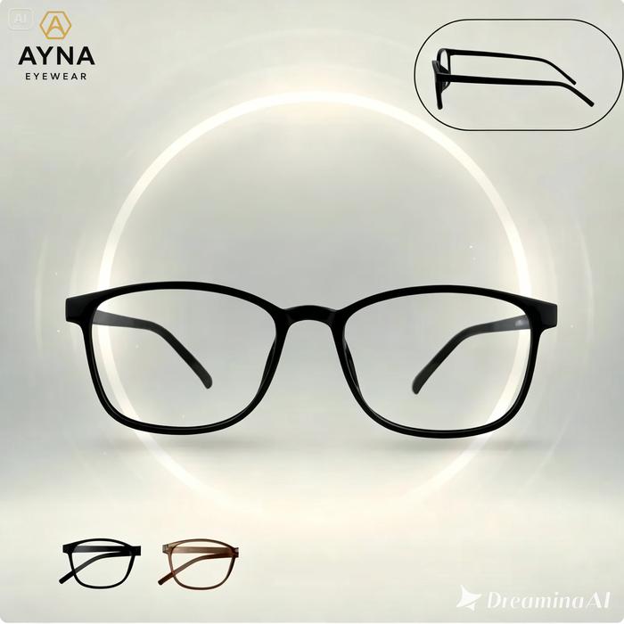 JTD3019 Kacamata Minus Silinder Pria Wanita -0.25 -8.00 | Frame Transparan Aesthetic Kekinian