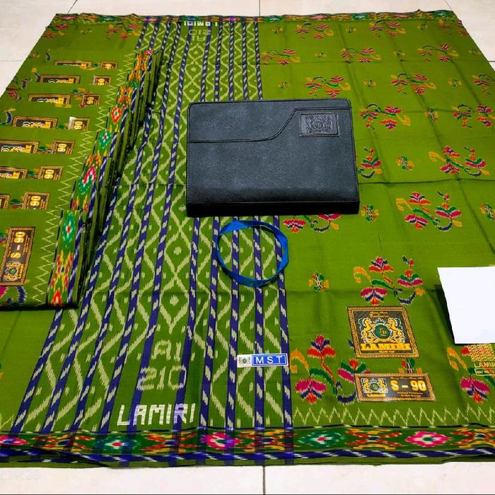 c.o.d. sarung lamiri sutra tipe mst kembang tenun tradisional jahit tengah tumpal bhs kombinasi waji
