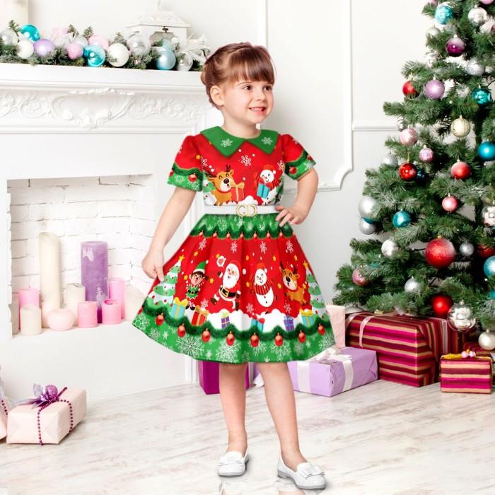 Promo dress natal anak perempuan import/baju natal merah/dress import anak COD